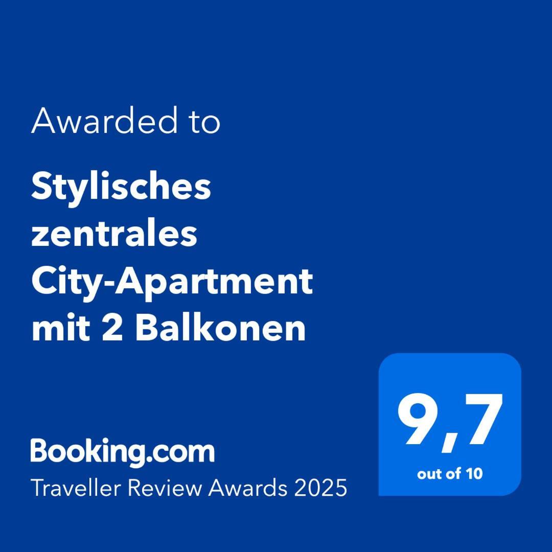 Stylisches Zentrales City-Apartment Mit 2 Balkonen ไลป์ซิก ภายนอก รูปภาพ